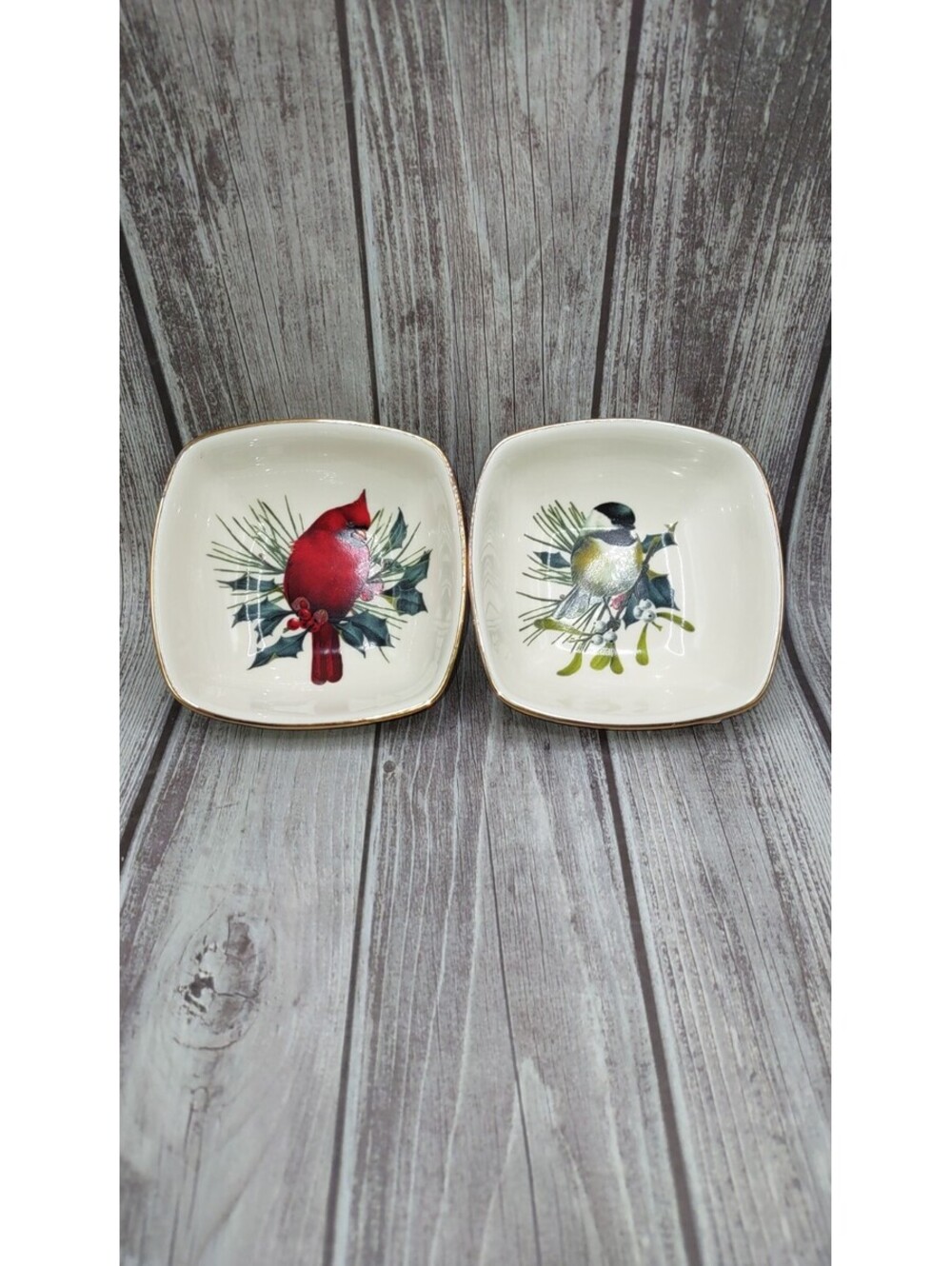 Set of 2 Lenox Winter Greetings Dipping Bowls NWT